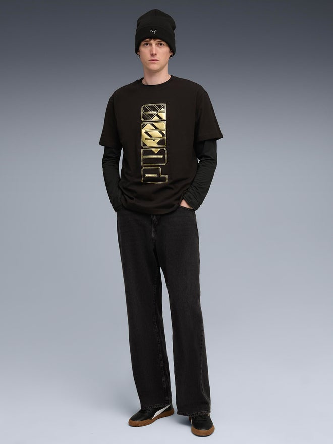 PUMA Men Maximal Metallic Print Relaxed Fit T-Shirt - Image 5